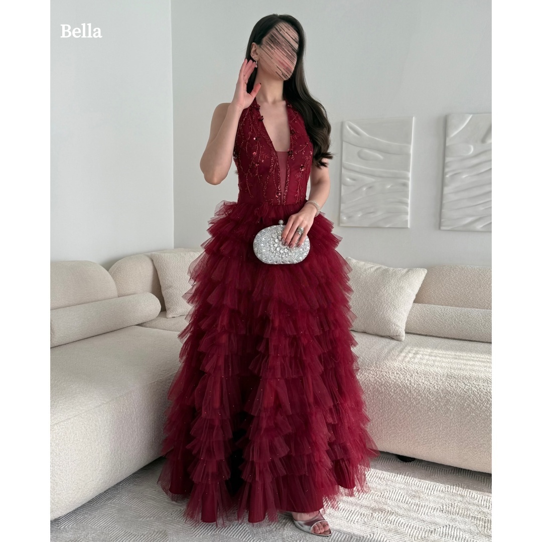 Women Formal Wear For Graduation - فساتين سهرة أنيقة من الساتان مطرزة