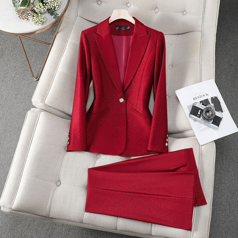 Women Formal Wear With Black Blazer - مكتب السيدات بدلة بناطيل رسمية 2