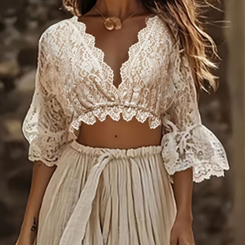 طقم نسائي بوهيمي من قطعتين من  - مراجعة Female Formal Wear وسعره