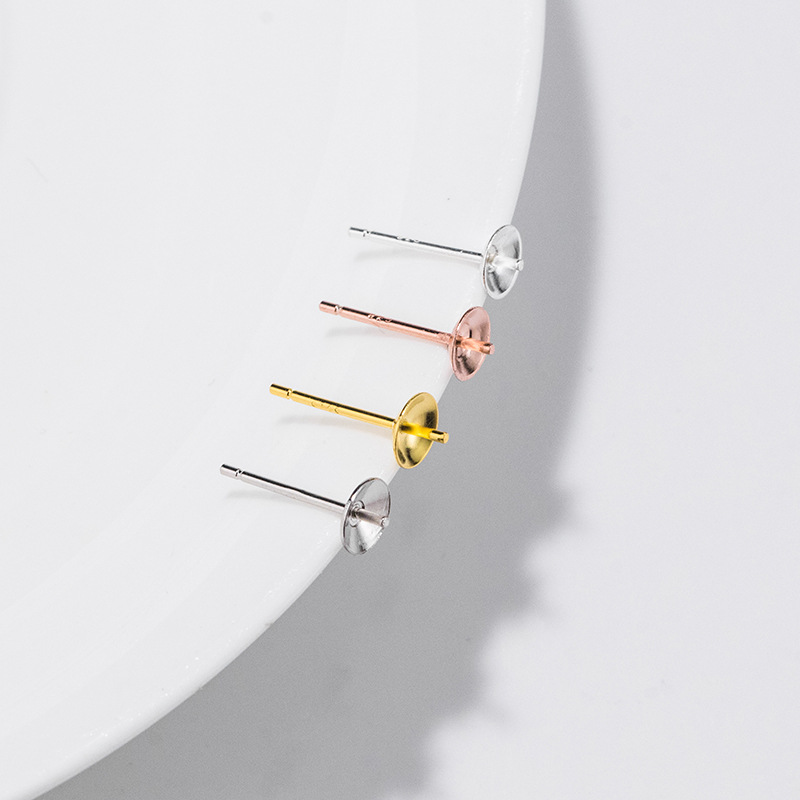 S925 فضة أقراط قاعدة الإعداد م - مراجعة Pearl Earring Stud وسعره