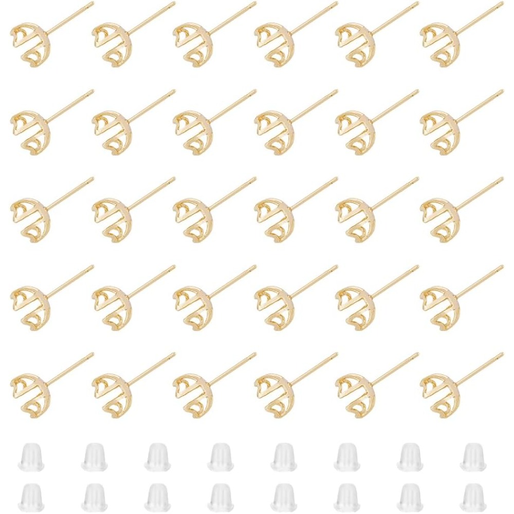 30 قطعة القرط تصاعد 4-القلب ال - مراجعة Pearl Earring Stud وسعره