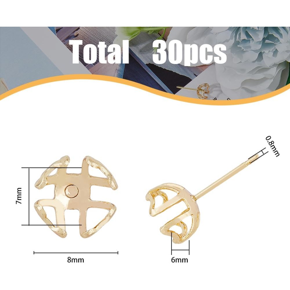 30 قطعة القرط تصاعد 4-القلب ال - مراجعة Pearl Earring Stud وسعره