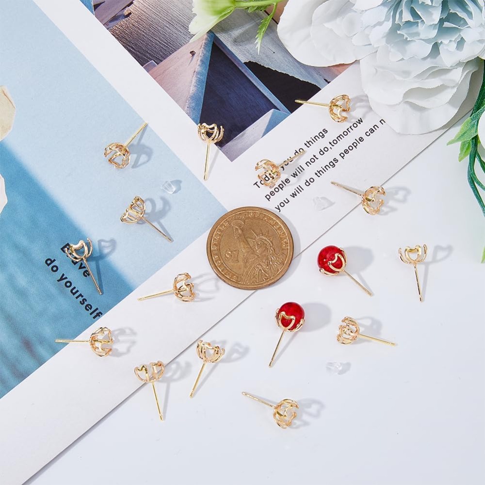 30 قطعة القرط تصاعد 4-القلب ال - مراجعة Pearl Earring Stud وسعره