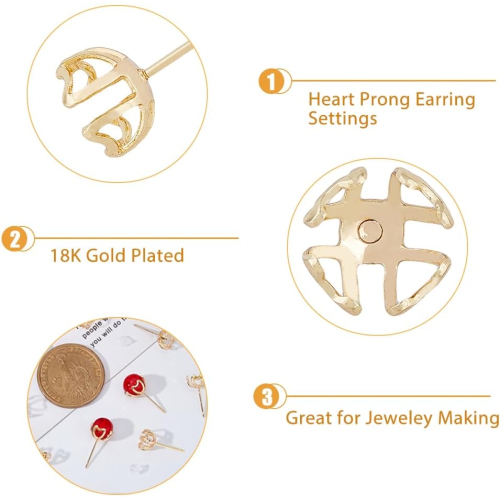 30 قطعة القرط تصاعد 4-القلب ال - مراجعة Pearl Earring Stud وسعره