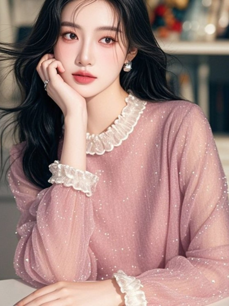 بلوزات فرنسية حلوة مكشكشة مرقع - مراجعة Women'S Formal Wear Blouse وسعره