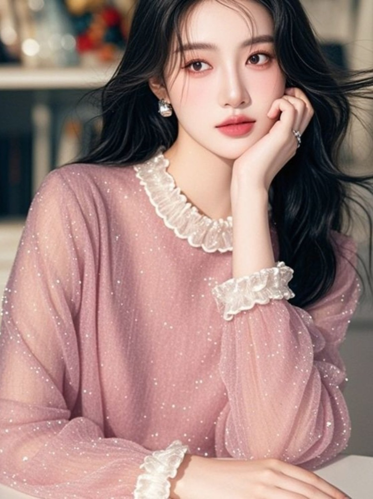 بلوزات فرنسية حلوة مكشكشة مرقع - مراجعة Women'S Formal Wear Blouse وسعره