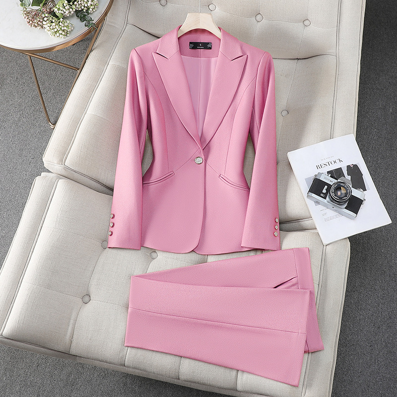 مكتب السيدات بدلة بناطيل رسمية - مراجعة Women Formal Wear With Black Blazer وسعره