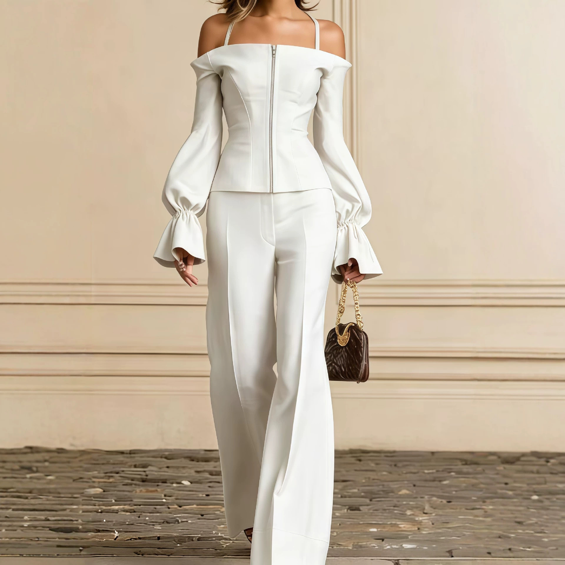 طقم بنطلون من قطعتين للنساء، ب - مراجعة Female Formal Wear وسعره