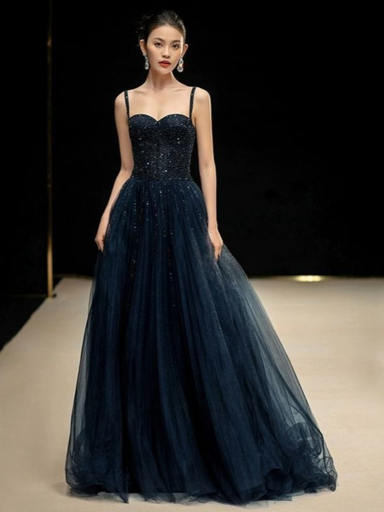 فستان رسمي أنيق باللون الأزرق  - مراجعة Women Formal Wear For Graduation وسعره