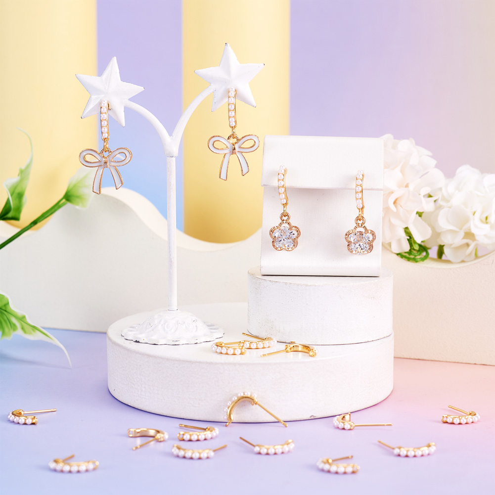 30 قطعة من قطع الأقراط النحاسي - مراجعة Pearl Earring Stud وسعره