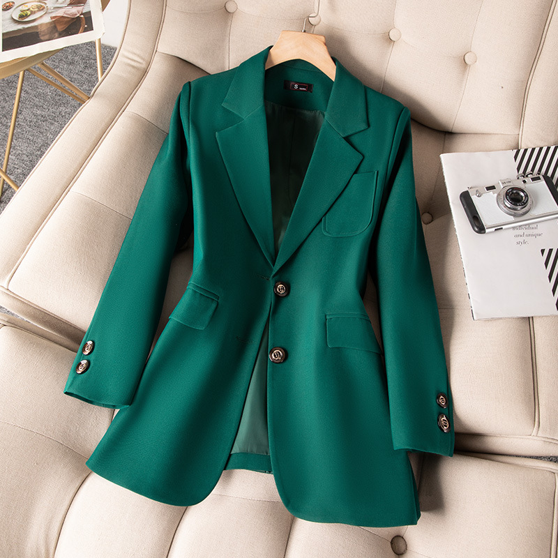 أزرق أسود أخضر المرأة معطف الس - مراجعة Women Formal Wear With Black Blazer وسعره