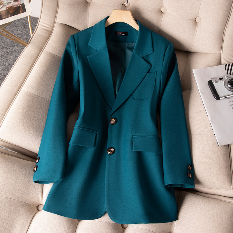 أزرق أسود أخضر المرأة معطف الس - مراجعة Women Formal Wear With Black Blazer وسعره