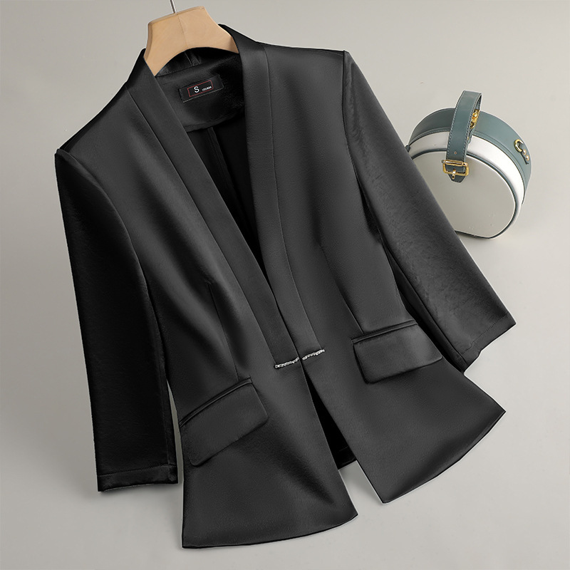 المهنية المرأة أسود أبيض أزرق  - مراجعة Women Formal Wear With Black Blazer وسعره