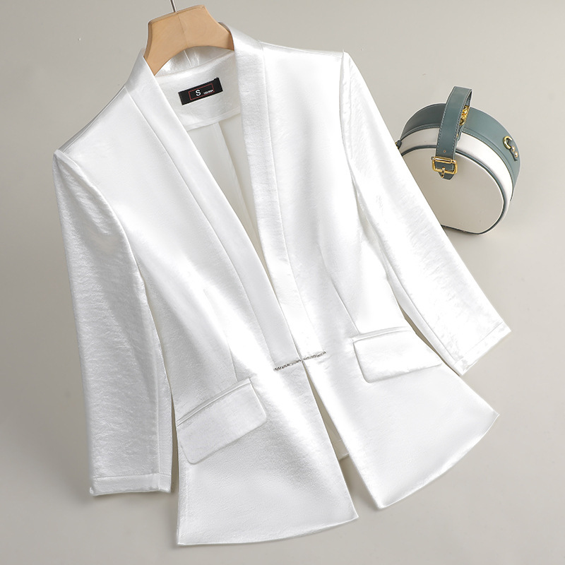 المهنية المرأة أسود أبيض أزرق  - مراجعة Women Formal Wear With Black Blazer وسعره
