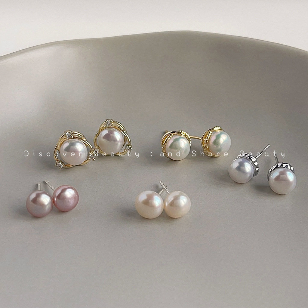 إكسسوارات يدوية الصنع، أقراط ل - مراجعة Pearl Earring Stud وسعره
