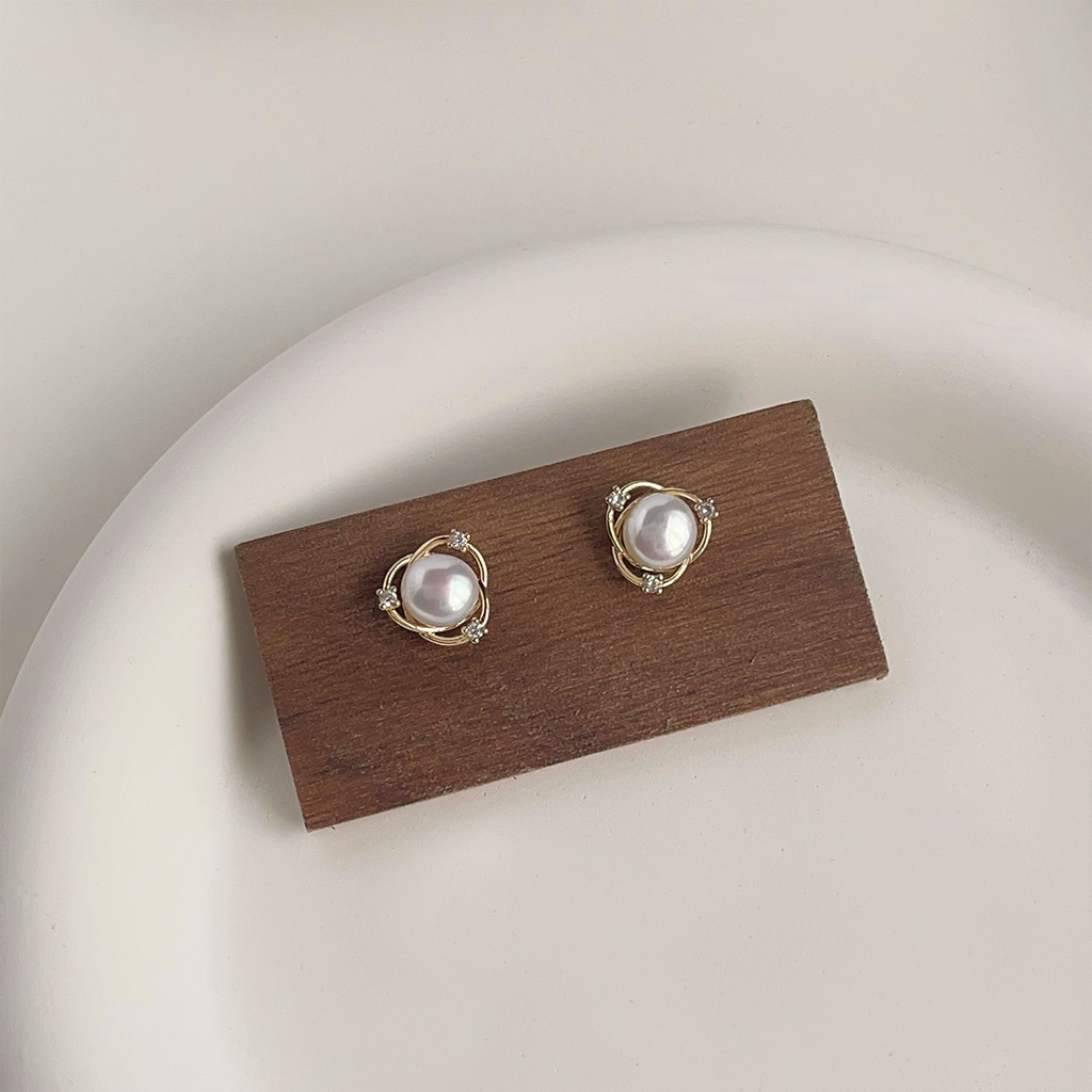 إكسسوارات يدوية الصنع، أقراط ل - مراجعة Pearl Earring Stud وسعره