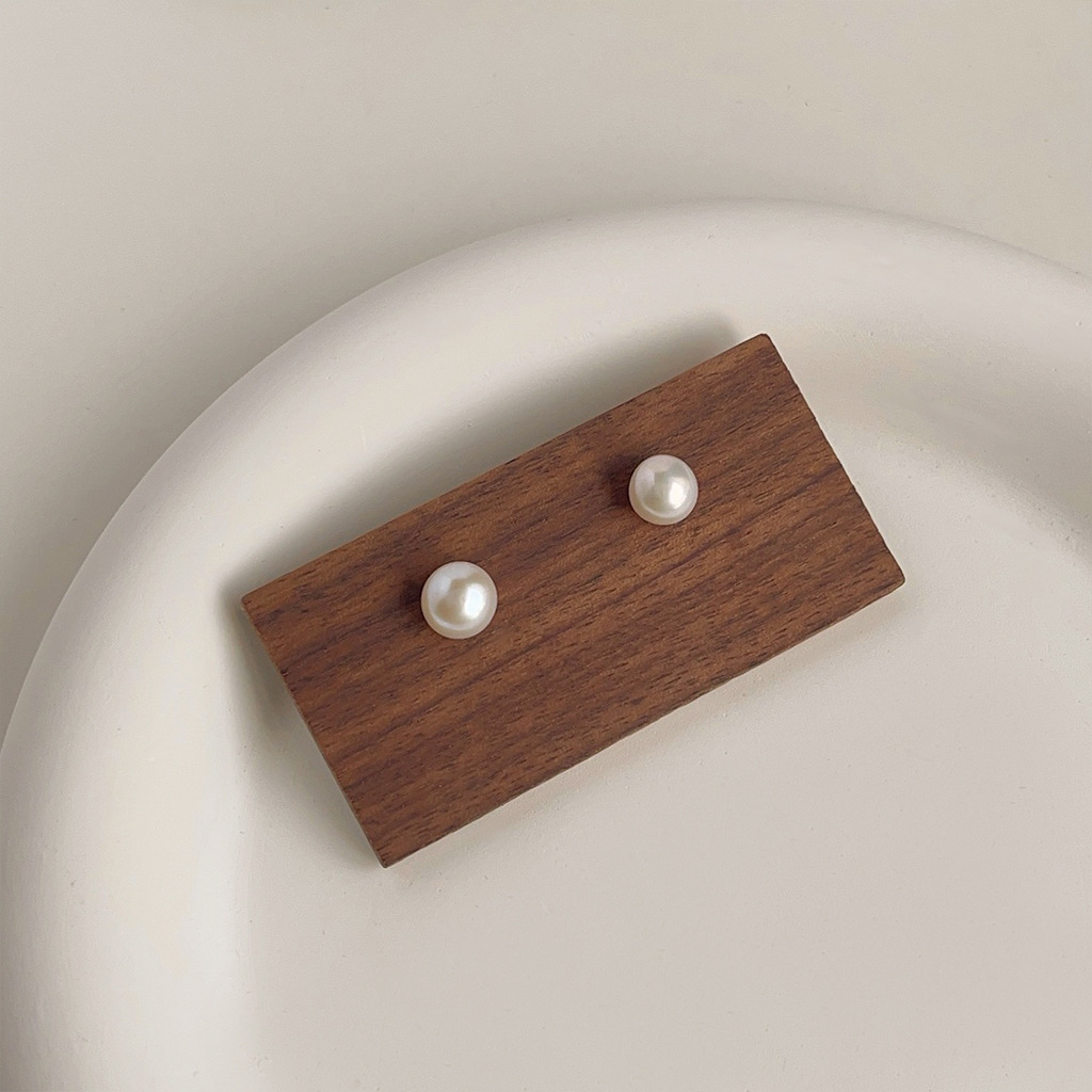 إكسسوارات يدوية الصنع، أقراط ل - مراجعة Pearl Earring Stud وسعره